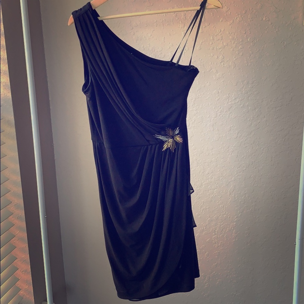 Beautiful LBD w/ stunning draping and bead detail